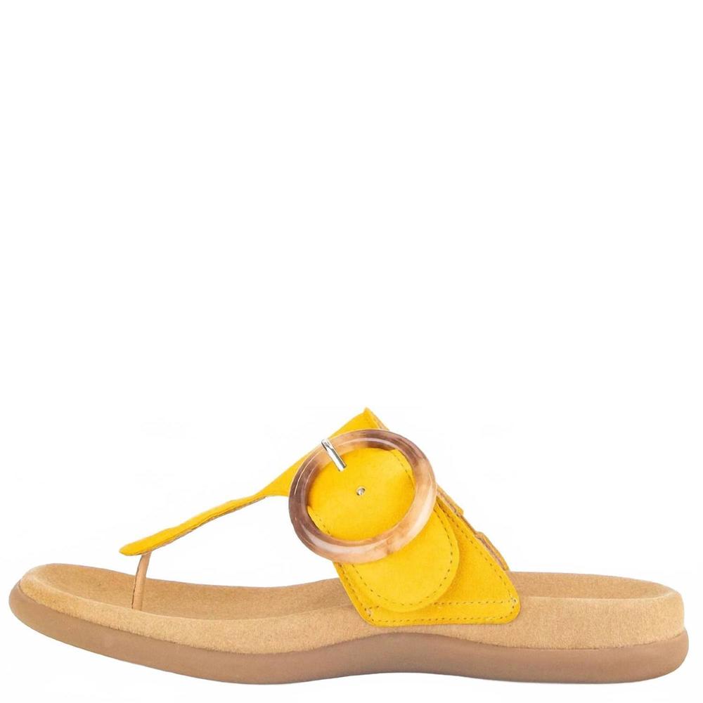 NEW GABOR women’s 43.701.10 t-bar sandals in yellow